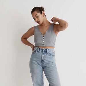 NWT Madewell Softdrape Gwen Crop Vest Top